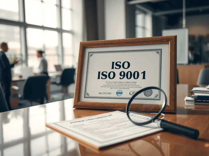 ISO 9001认证证书细节与检查清单